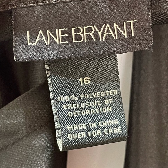 Lane Bryant black satin chiffon sequins adjustable straps camisole cami size 16 - Picture 12 of 17